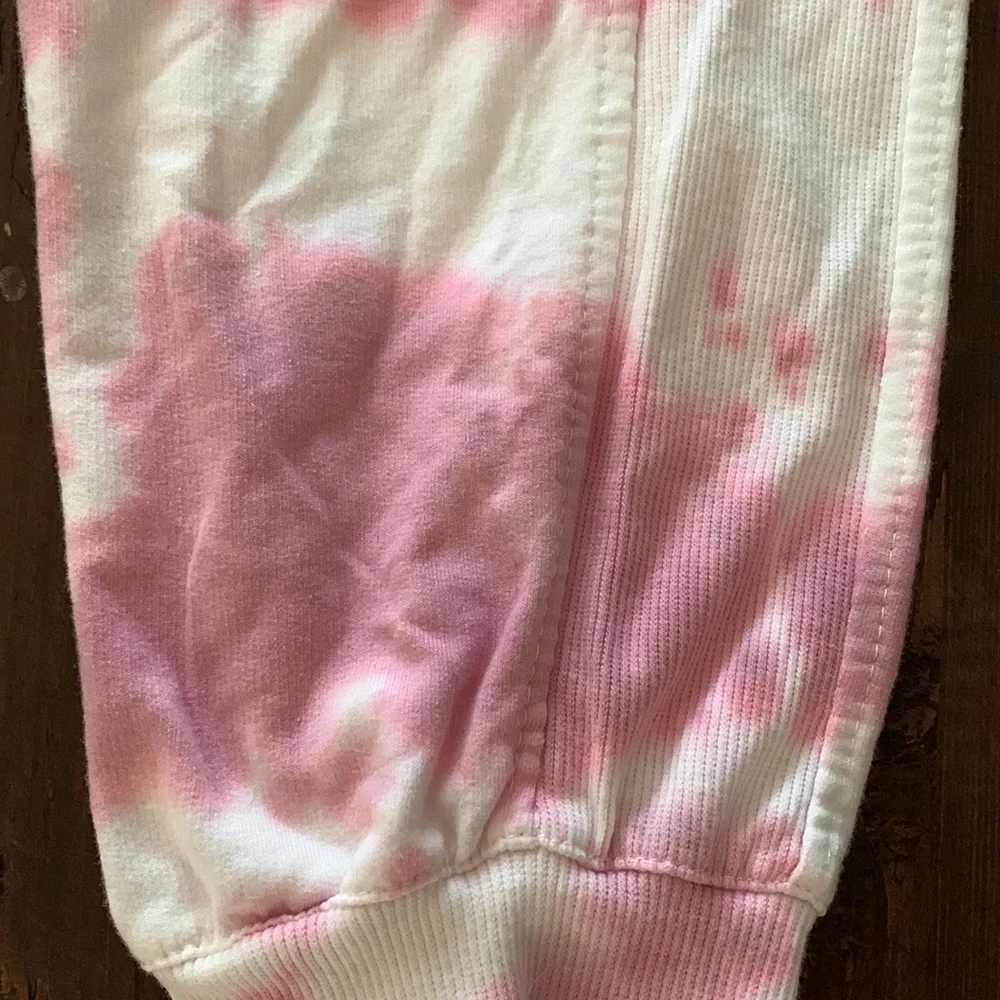Joggers Tie Dye Jane and Delancey Sweatpants Size Medium NWT Pink White